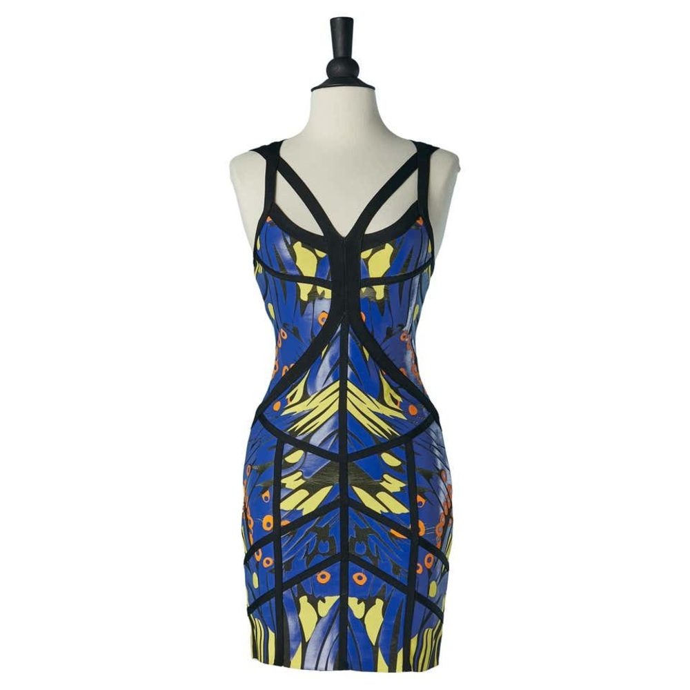 Akira Chicago Neon bandage bodycon dress